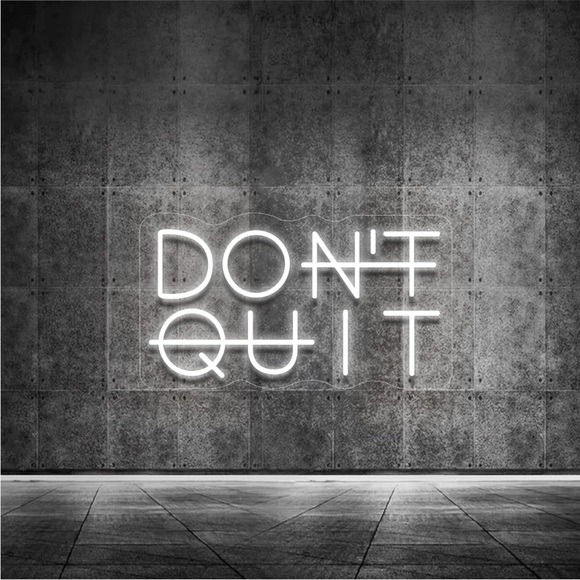 DON'T QUIT/DO IT Pink Cute Neon Sign Light Gym/Work Space/Man Cave/Dorm Decor - Picture 9 of 9
